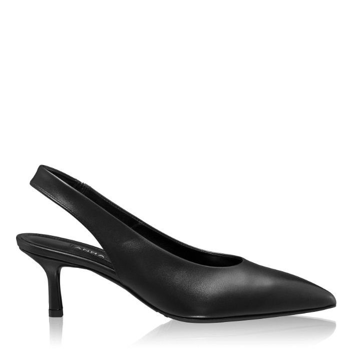 Picture of Mid-heel Slingback Pumps 8502 Vitello Black