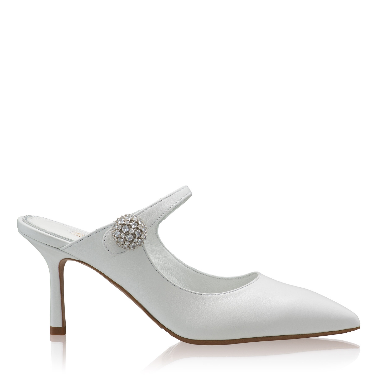 Picture of Women Leather Mules 8462 Vitello White