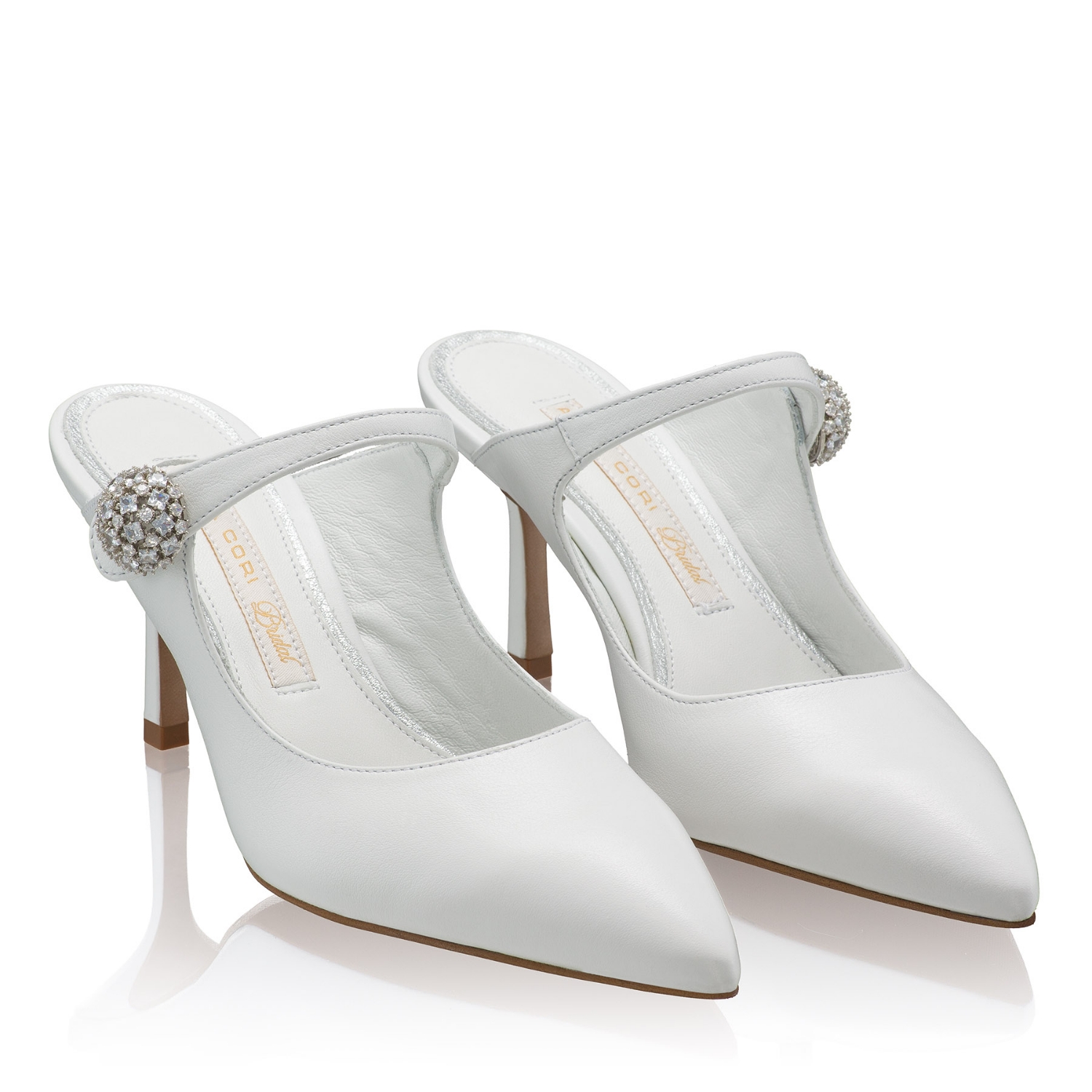 Picture of Women Leather Mules 8462 Vitello White