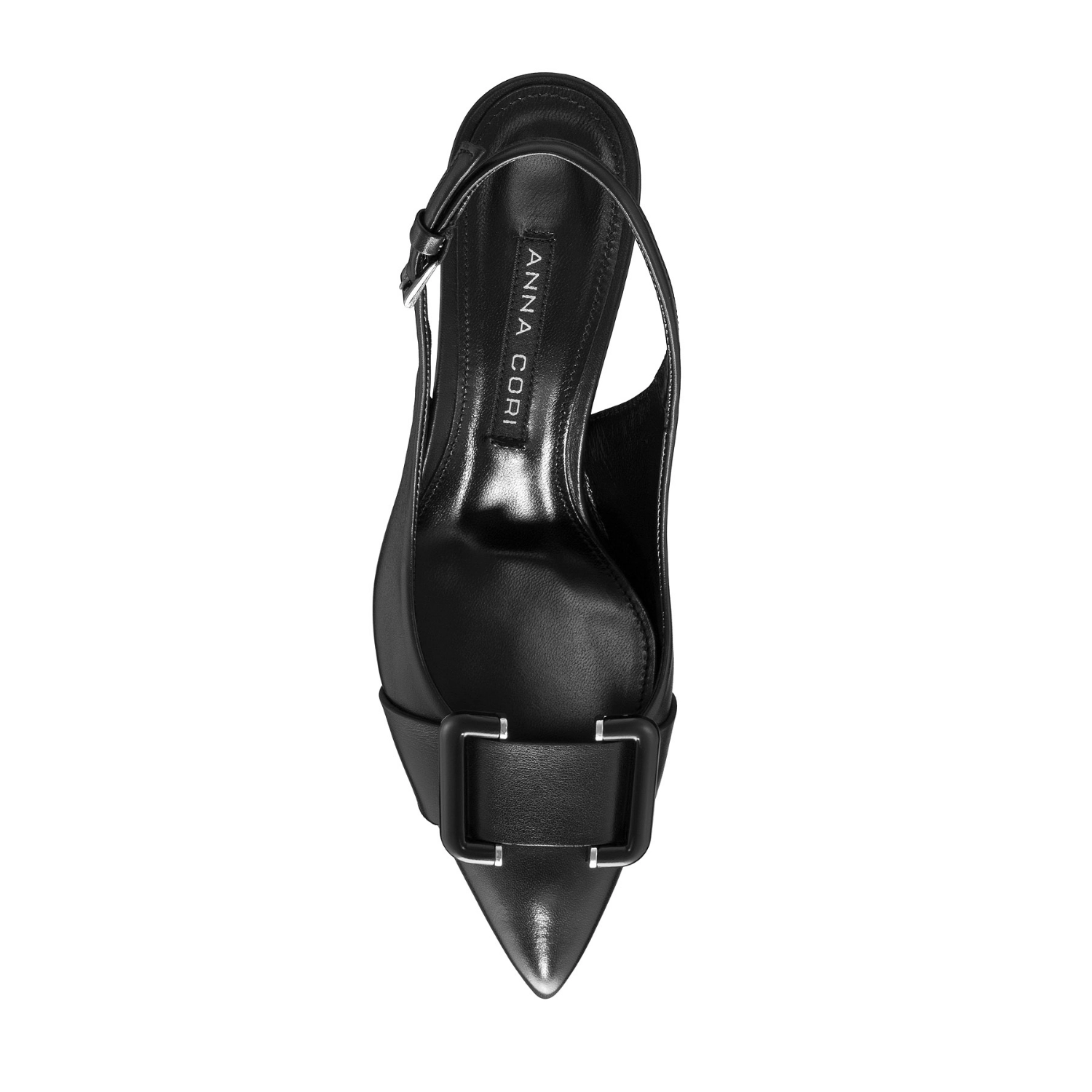 Picture of Mid-heel Slingback Pumps 8428 Vitello Black