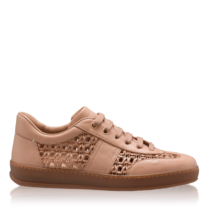 Picture of Women leather sport shoes 8385 Vitello+Intreccio Poudre