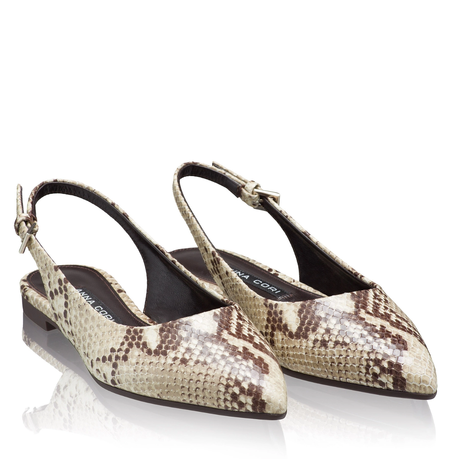 Picture of Women Suede Ballerina Flats 8027 Pytone Panna/Maro