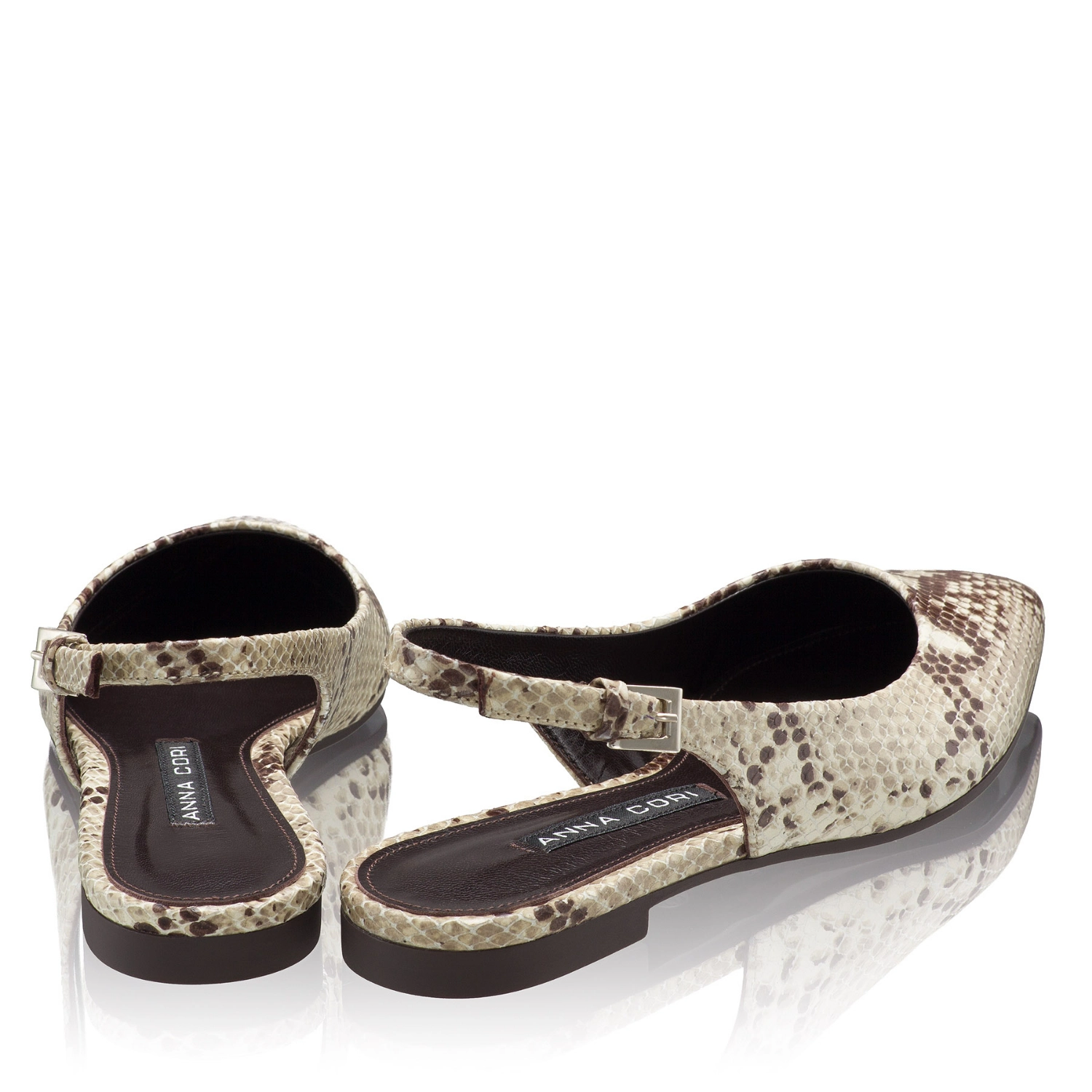 Picture of Women Suede Ballerina Flats 8027 Pytone Panna/Maro