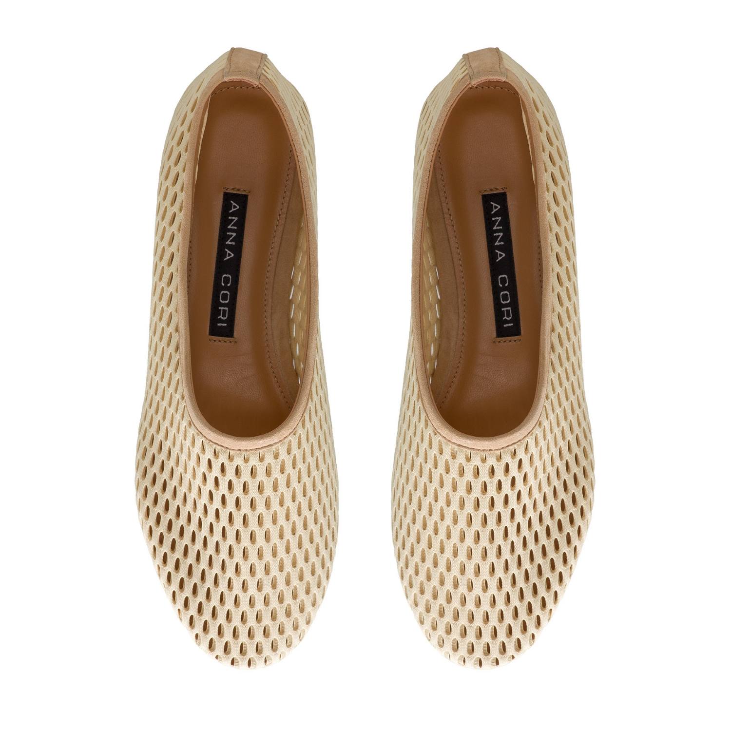 Picture of Women's Ballerinas 8442 Suede+Mesh Beige