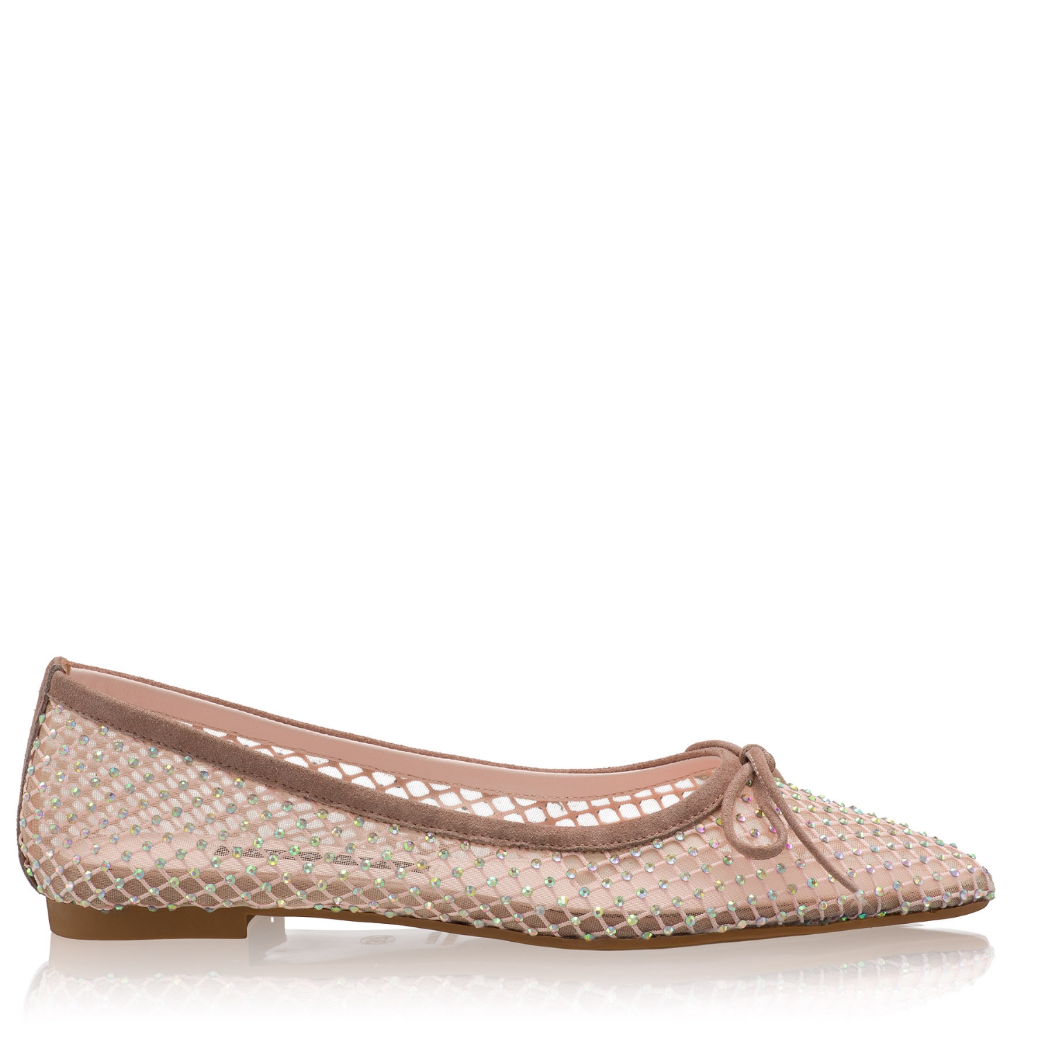 Picture of Women's Ballerinas 8406 Suede+Mesh Nude