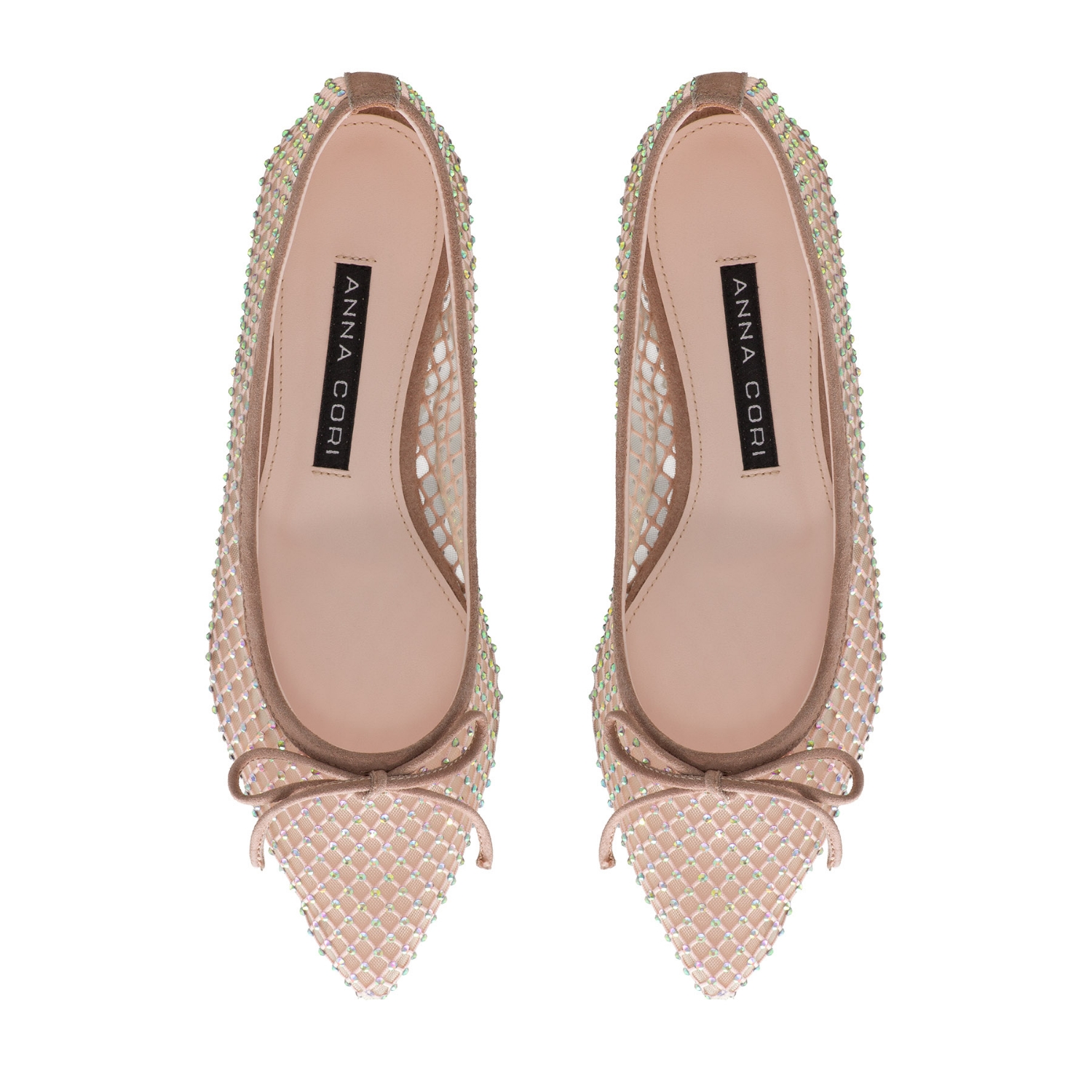 Picture of Women's Ballerinas 8406 Suede+Mesh Nude