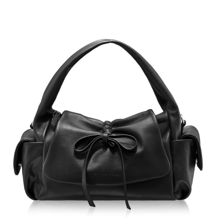 Picture of Women Leather Handbag IANA 01 VITELLO Black