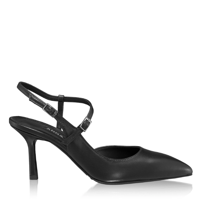 Picture of Mid-heel Slingback Pumps 8460 Vitello Black