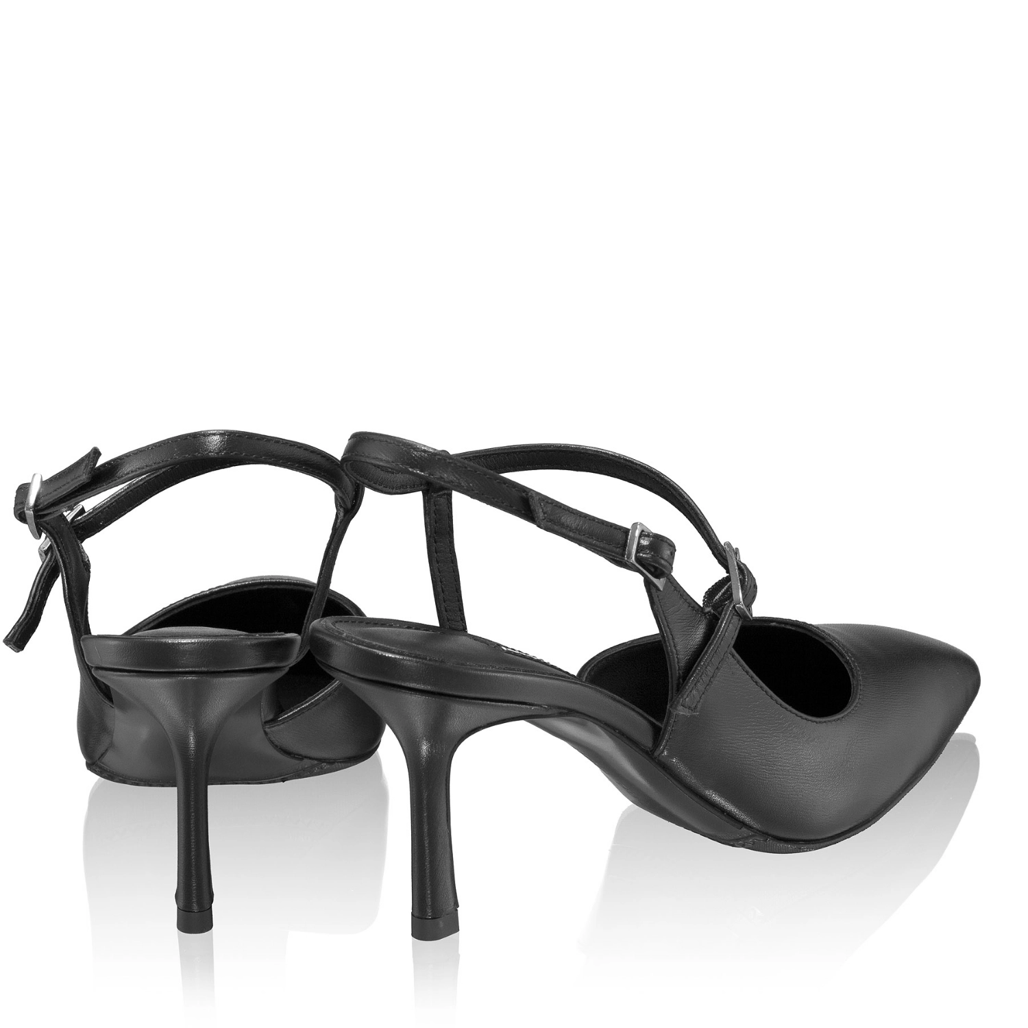 Picture of Mid-heel Slingback Pumps 8460 Vitello Black