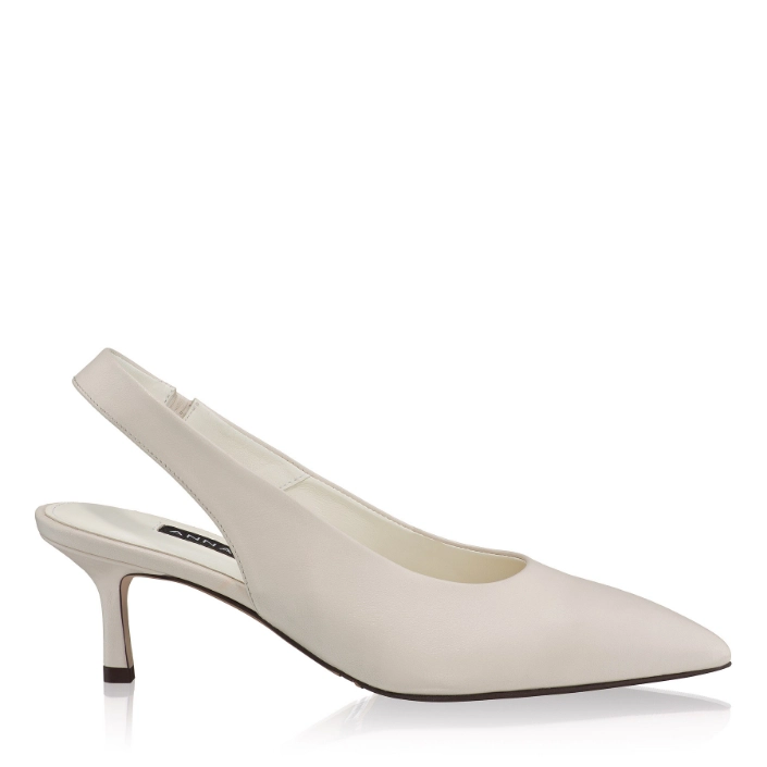 Picture of Mid-heel Slingback Pumps 8502 Vitello Avorio