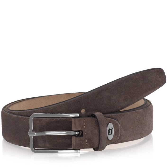 Picture of Men Suede Leather belt 85 CROSTA TAUPE