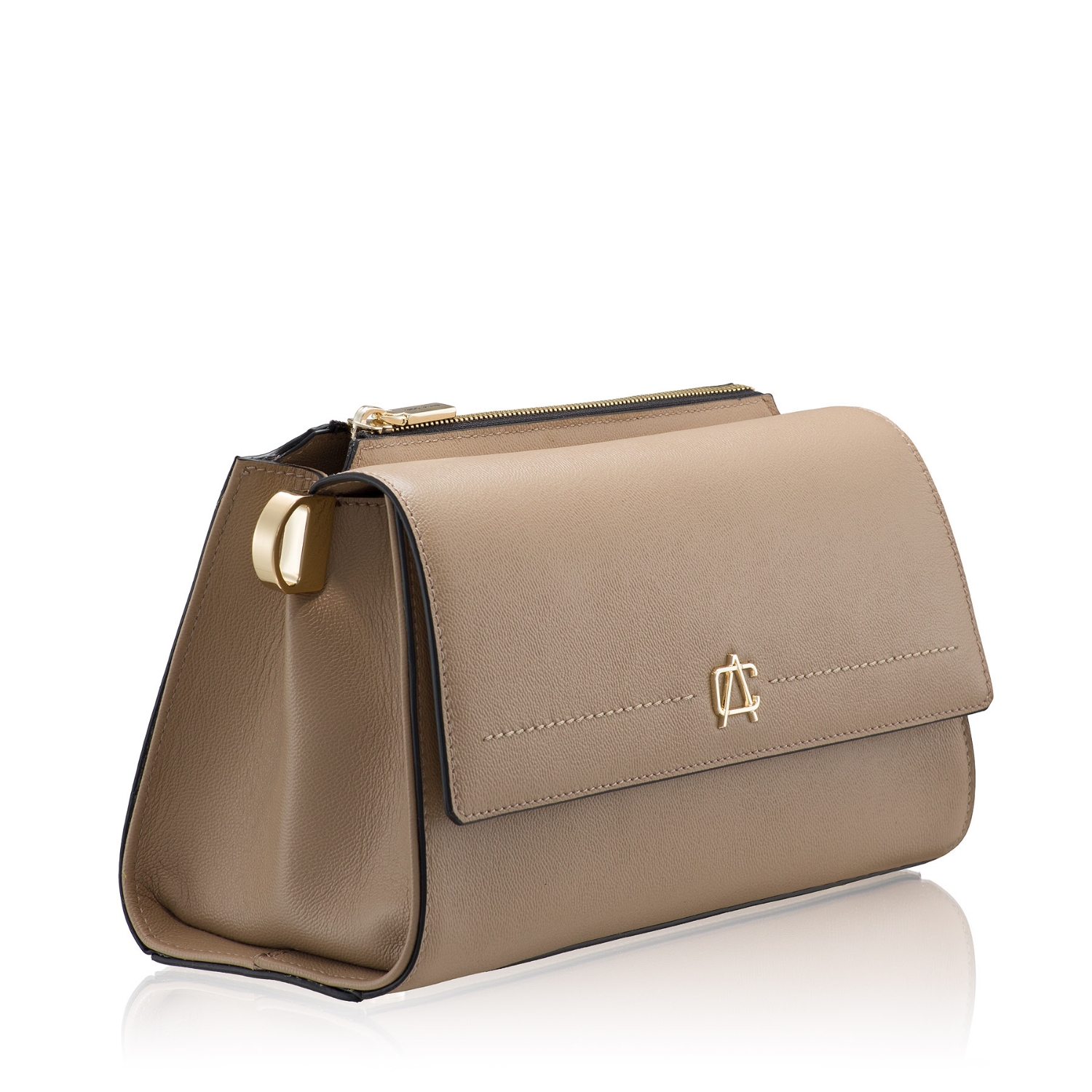 Imagine Geanta dama de Umar IRISA 02 VITELLO STAMP BEJ