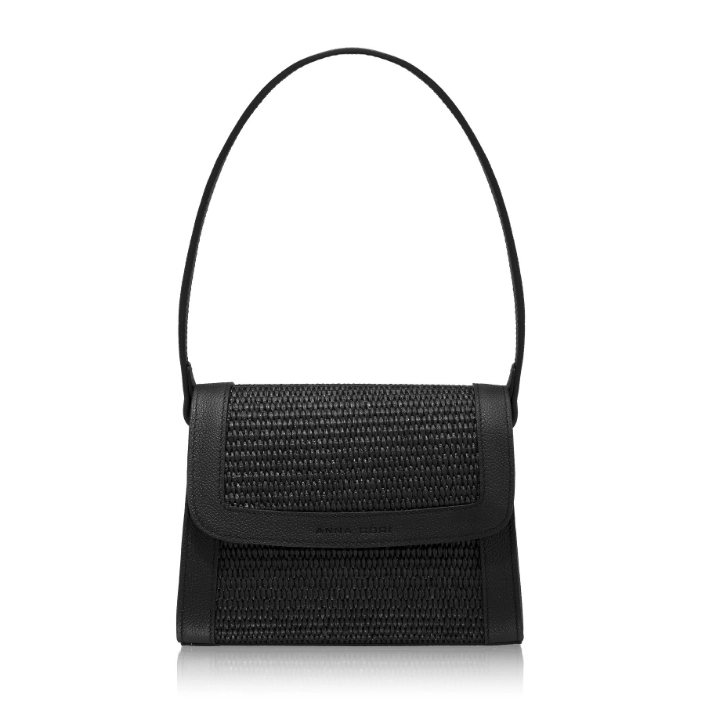 Arată detalii pentru Geanta dama de umar CORELIA 02 BOTT+RAFIA NEGRU Imagine Geanta dama de umar CORELIA 02 BOTT+RAFIA NEGRU