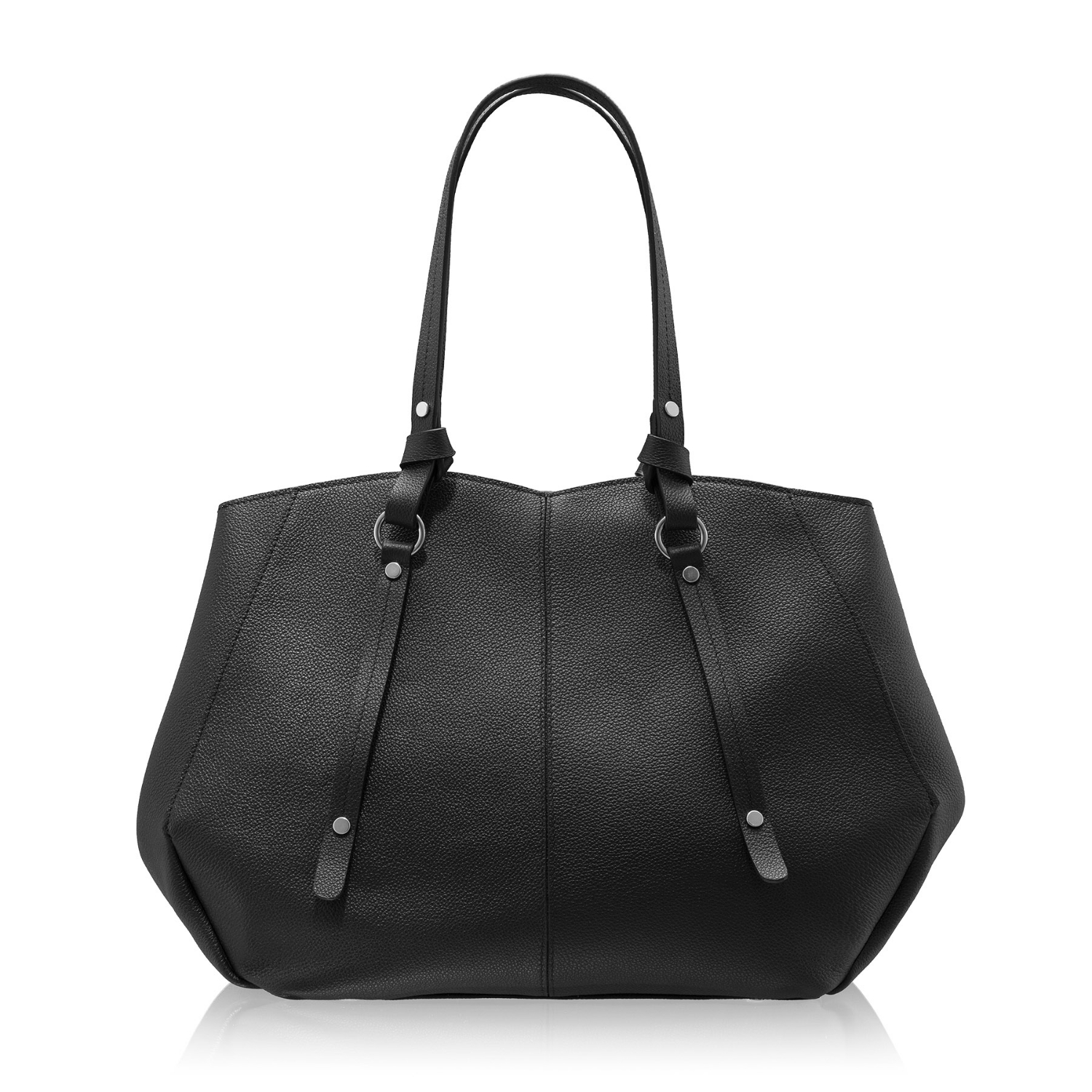 Picture of Women Leather Handbag DIORA 01 BOTTALATO BLACK