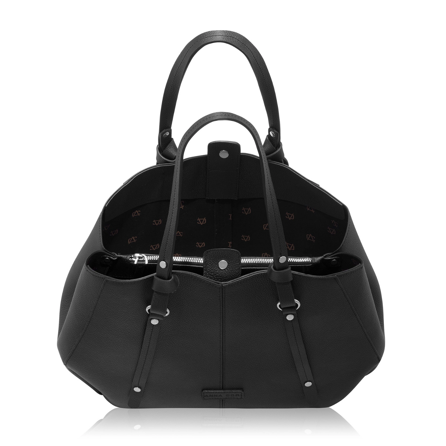 Picture of Women Leather Handbag DIORA 01 BOTTALATO BLACK