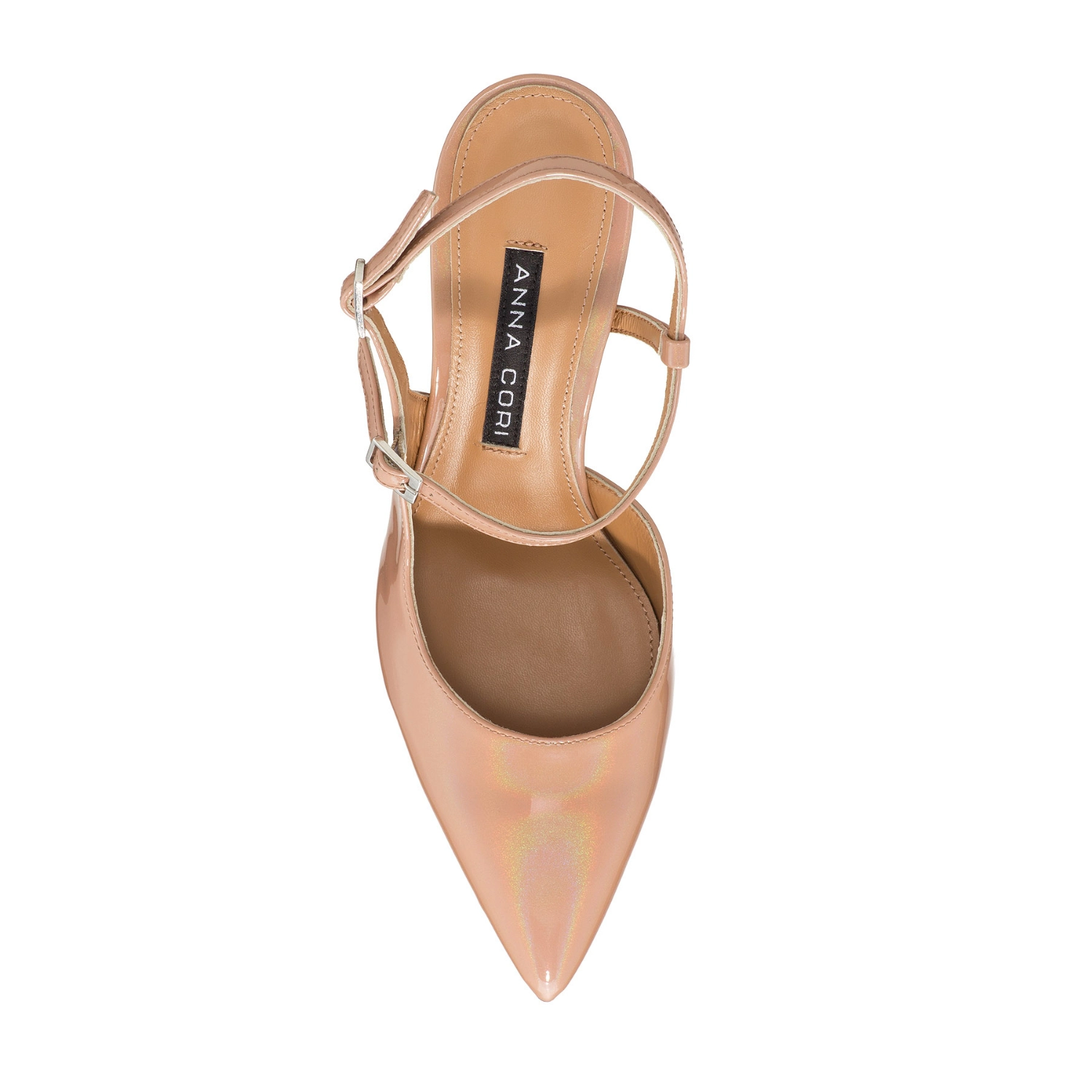 Imagine Pantofi Decupati Dama 8460 Lac Nude