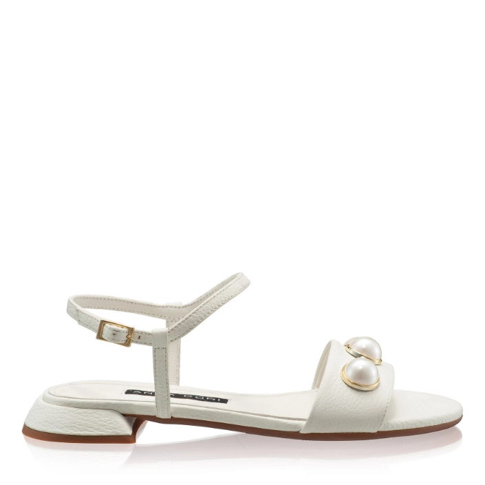 Picture of Women Leather Sandals 8310 Bottalato Panna