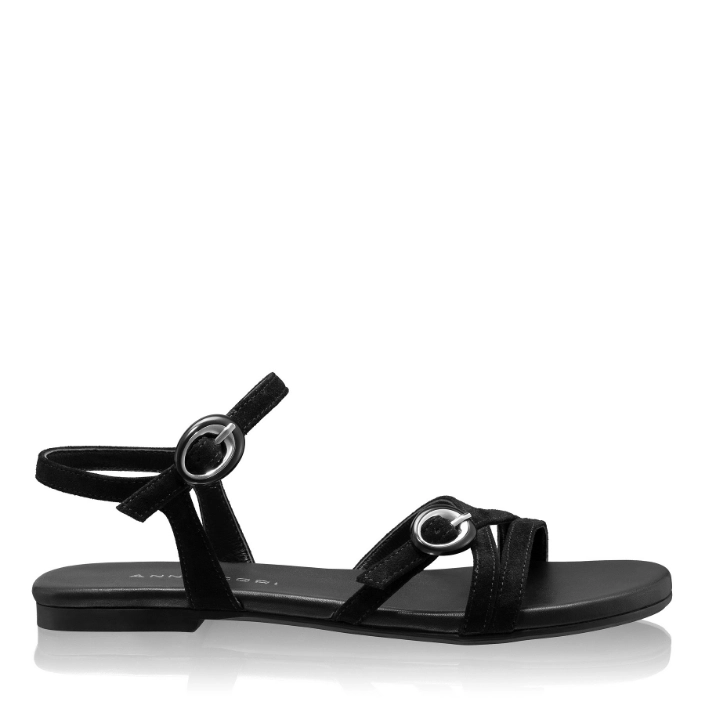 Picture of Women's Leather Sandals 8383 Black Suede