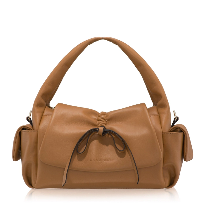 Picture of Women Leather Handbag IANA 01 VITELLO CUOIO