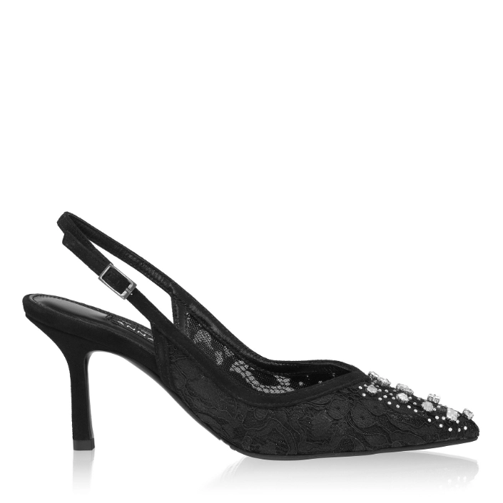 Imagine Pantofi Decupati Dama 8506 Camoscio+Rete Negru