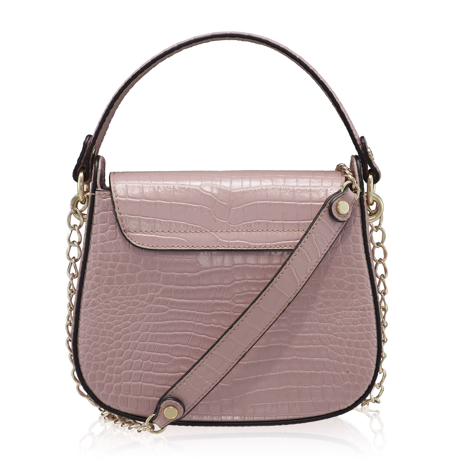 Picture of Women Leather Handbag DANYA CROCO PINK