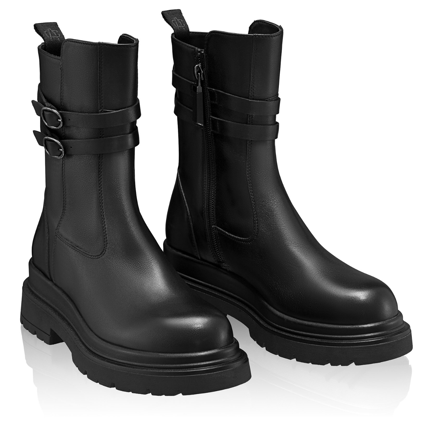 Picture of Women's genuine leather ankle-boots 8240 Vitello Black