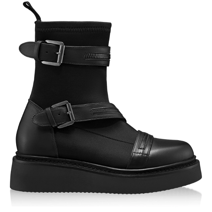 Imagine Ghete Dama 8608 Vitello+Stretch Negru