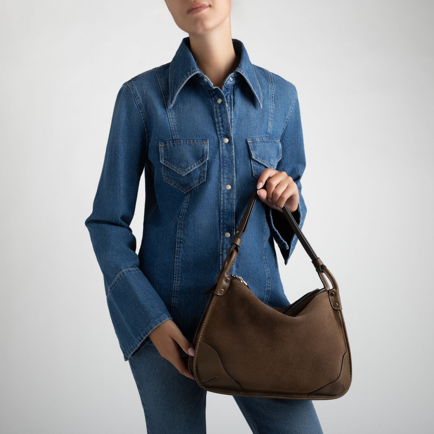 Picture of Women's shoulder bag CLARE 02 CROSTA+VIT COFFEE