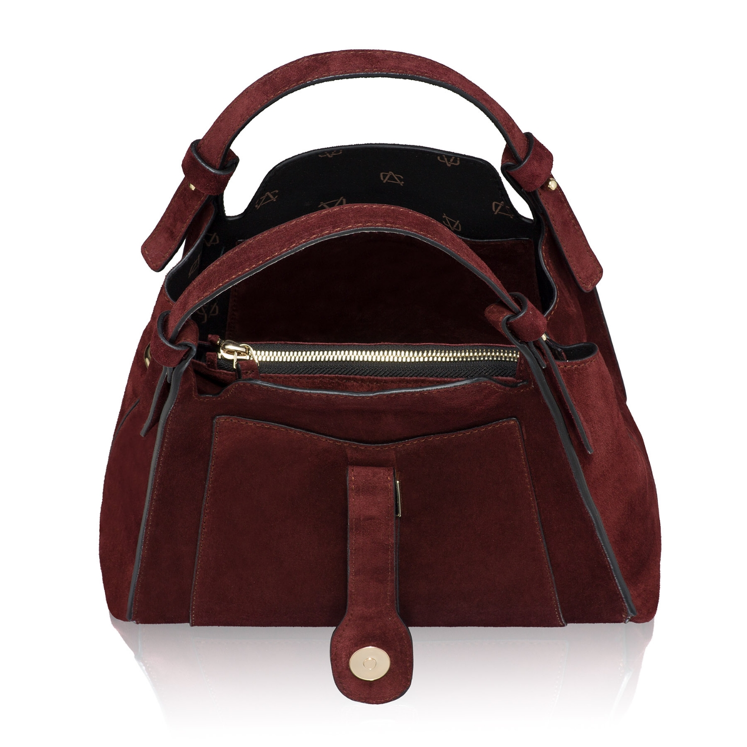 Picture of Women Leather Handbag BLUMA 01 CROSTA BORDO